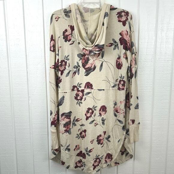 Altar'd State Women Long Sleeve Hoodie Cardigan Duster Sweater Boho Cream Small - Picture 5 of 7